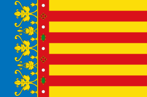 Flagge von Valencia, Spanien Flagge von Valencia, Spanien