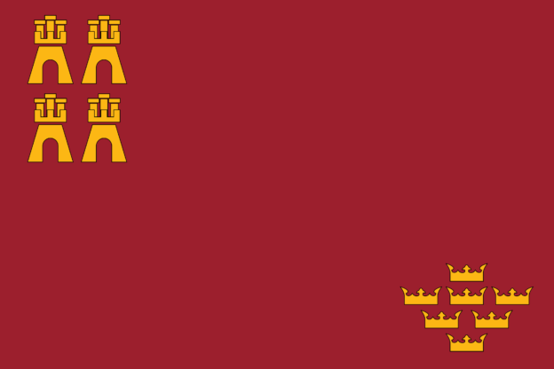 Flagge von Murcia, Spanien