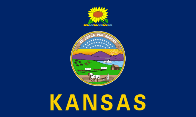 Kansas USA Flagge
