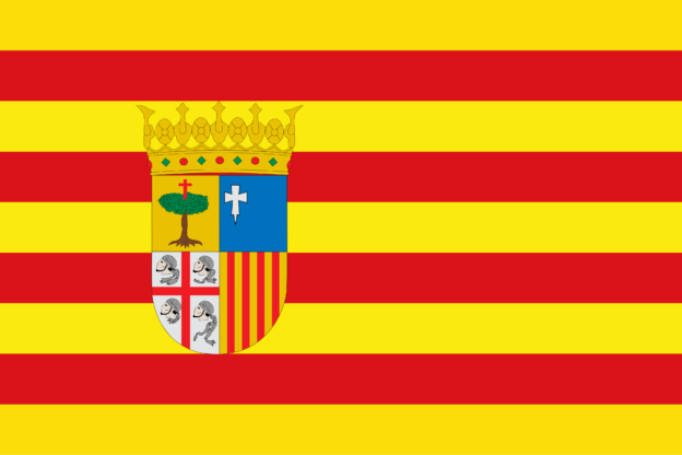 Flagge von Aragonien, Spanien