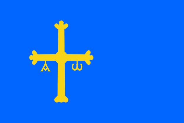 Flagge von Asturien, Spanien