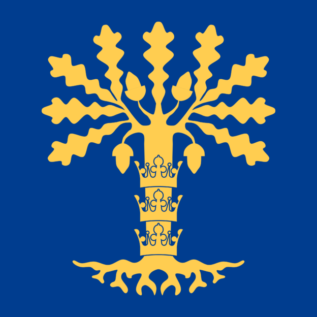 Flagge von Blekinge län, Schweden