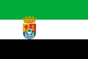 Flagge von Extremadura, Spanien