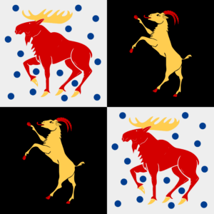 Flagge von Gävleborgs län, Schweden