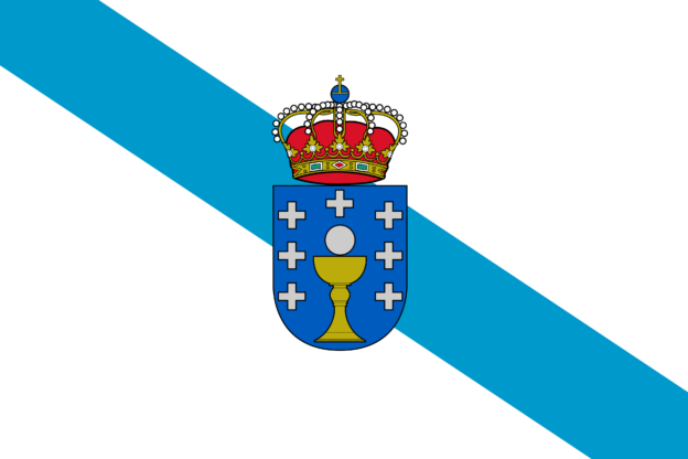 Flagge von Galicien, Spanien
