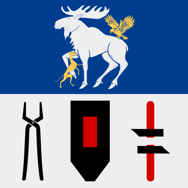 Flagge von Jämtlands län, Schweden
