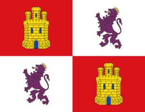 Flagge von Kastilien und León, Spanien