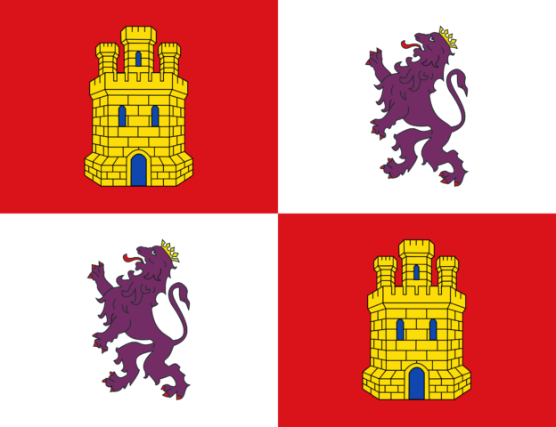 Flagge von Kastilien und León, Spanien