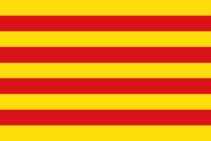 Flagge von Katalonien, Spanien