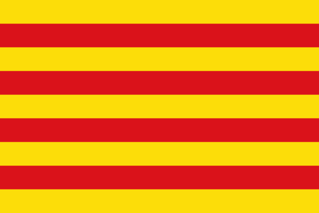 Flagge von Katalonien, Spanien