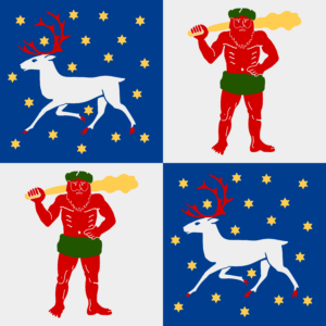 Flagge von Norrbottens län, Schweden