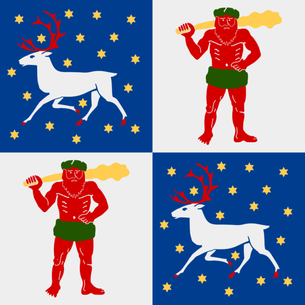 Flagge von Norrbottens län, Schweden