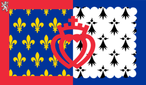 Flagge von Pays de la Loire, Frankreich
