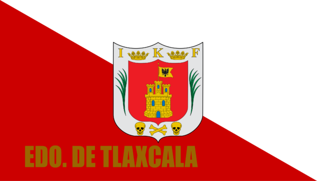 Flagge von Tlaxcala, Mexiko
