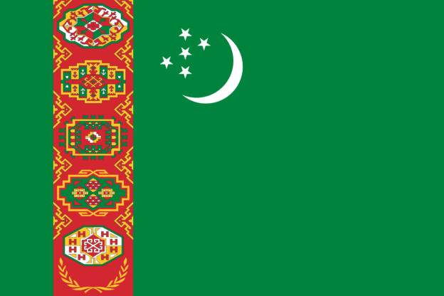 Flagge von Turkmenistan