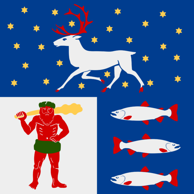 Flagge von Västerbottens län, Schweden