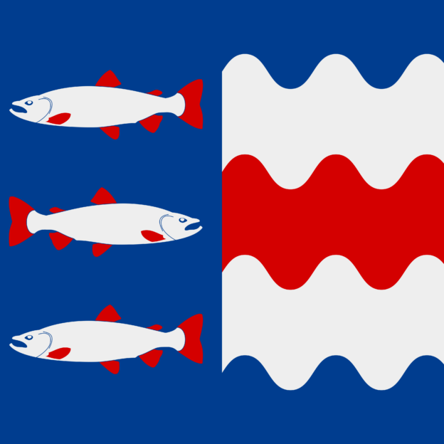 Flagge von Västernorrlands län, Schweden