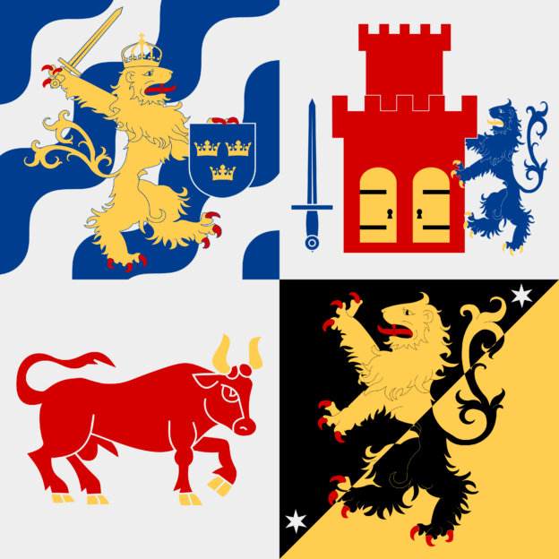 Flagge von Västra Götalands län, Schweden
